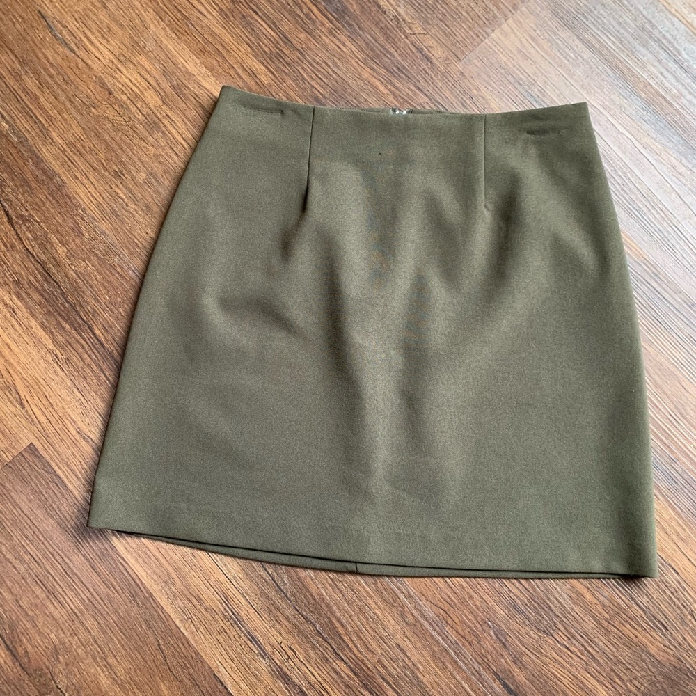 Vintage 80s/90s City Triangles Olive Mini Skirt